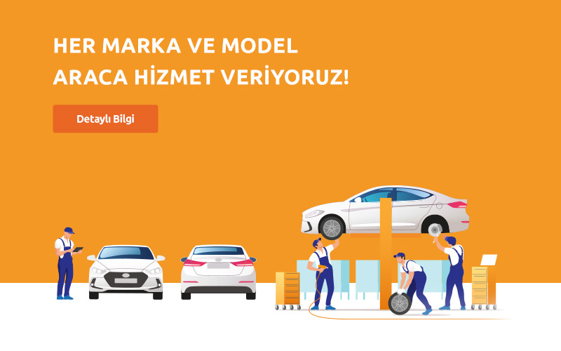 Her marka model araca hizmet veriyoruz